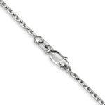 Load image into Gallery viewer, 14K White Gold 1.8mm Diamond-cut Round Open Link Cable Chain
