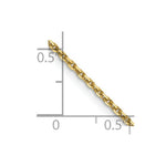 Load image into Gallery viewer, 14K Yellow Gold 1.4mm Diamond-cut Round Open Link Cable Chain
