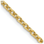 Load image into Gallery viewer, 14K Yellow Gold 2.4mm Round Open Link Cable Chain
