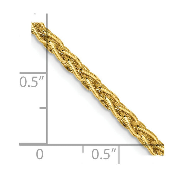 14K Yellow Gold 3mm Parisian Wheat Chain