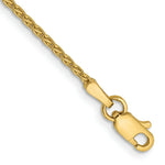 Load image into Gallery viewer, 14K Yellow Gold 1.5 mm Parisian Wheat Chain Anklet Bracelet  Length 9'' inches
