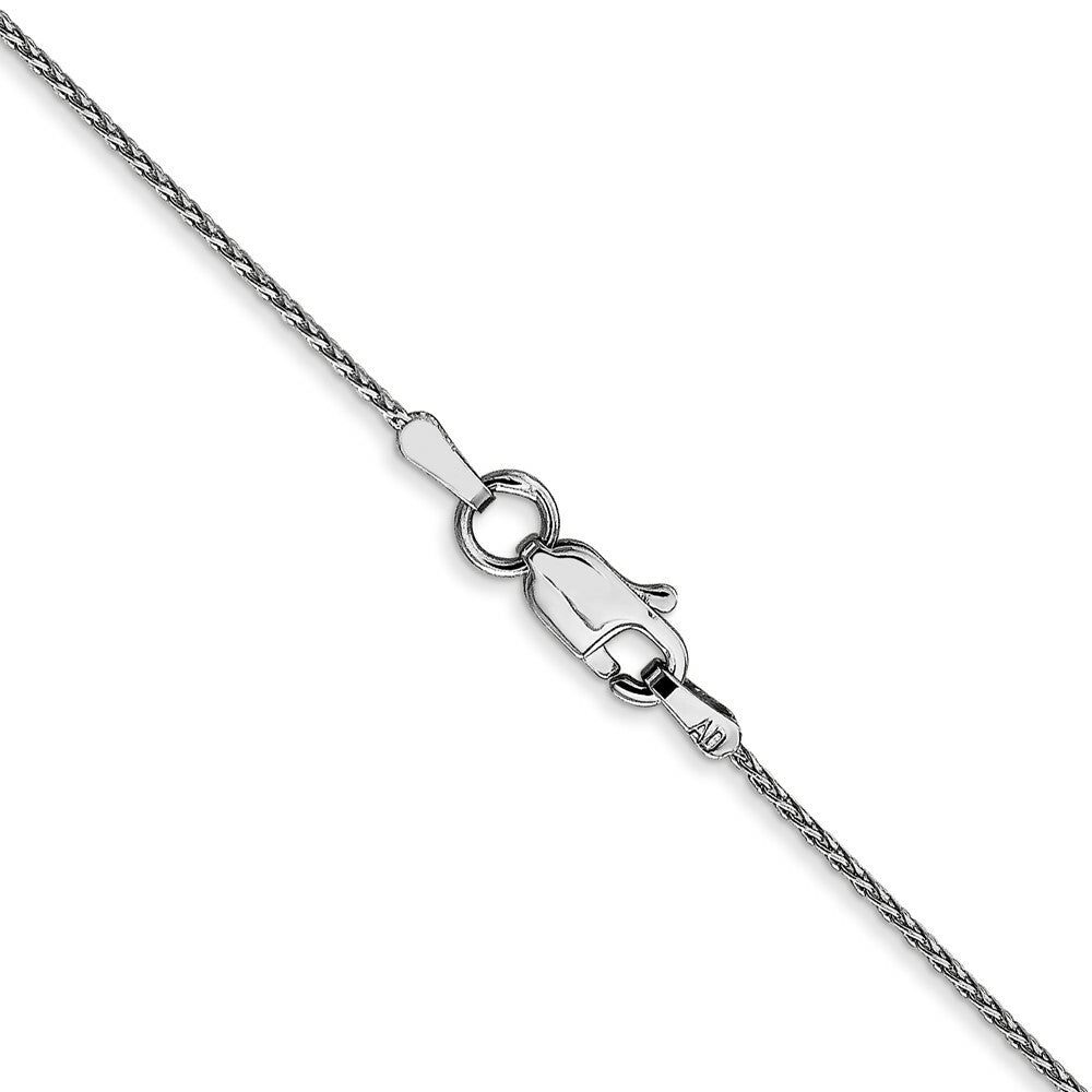 14K White Gold .8mm Diamond-cut Parisian Wheat Chain