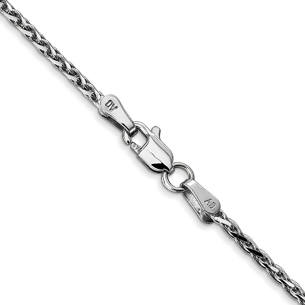 14K White Gold 1.9mm Diamond-cut Parisian Wheat Chain