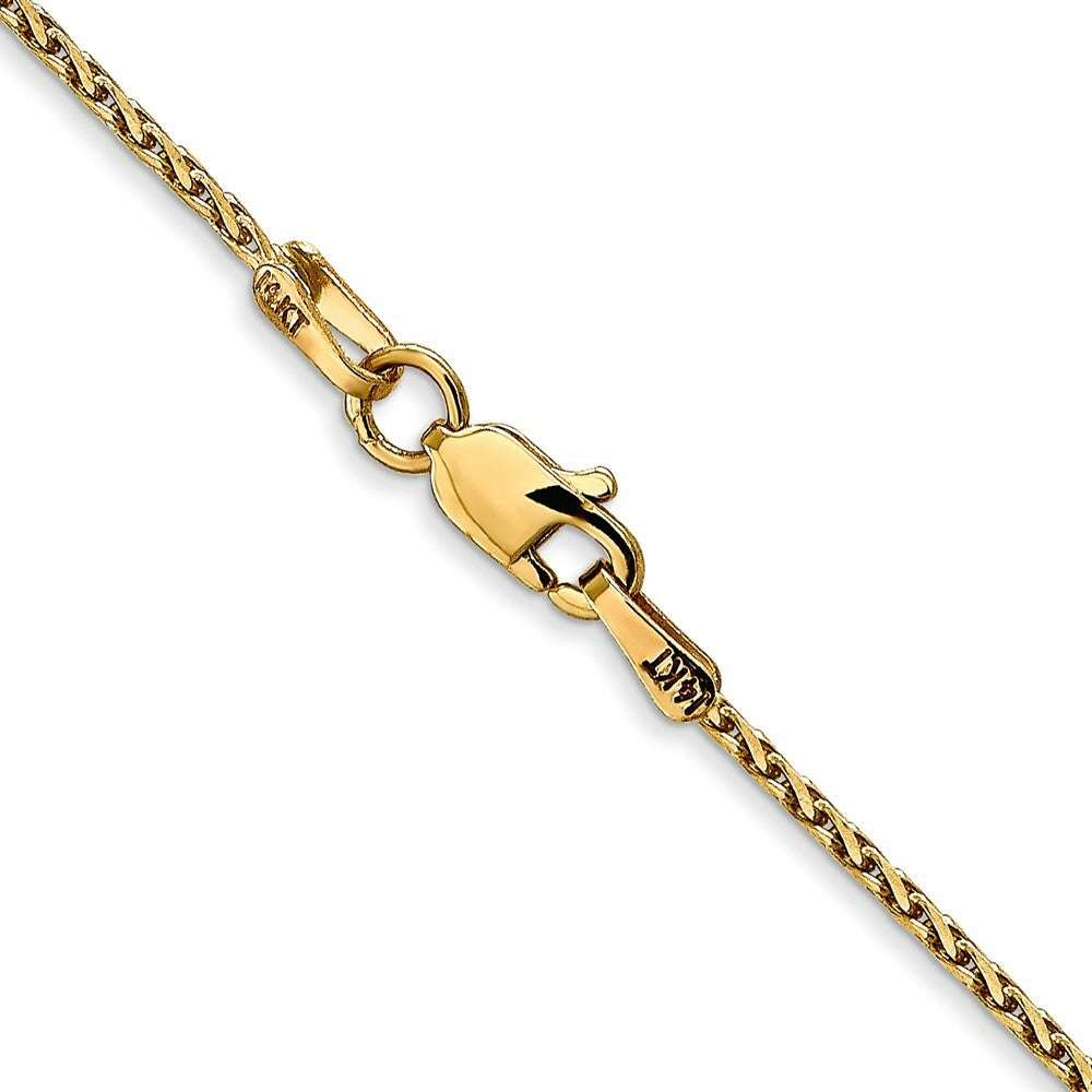 14K Yellow Gold 1.5mm Diamond-cut Parisian Wheat Chain