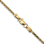 Load image into Gallery viewer, 14K Yellow Gold 1.9mm Diamond-cut Parisian Wheat Chain
