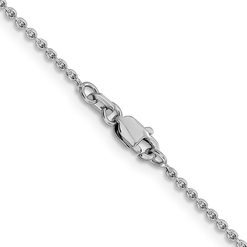 14K White Gold 1.4mm Forzantine Cable Chain