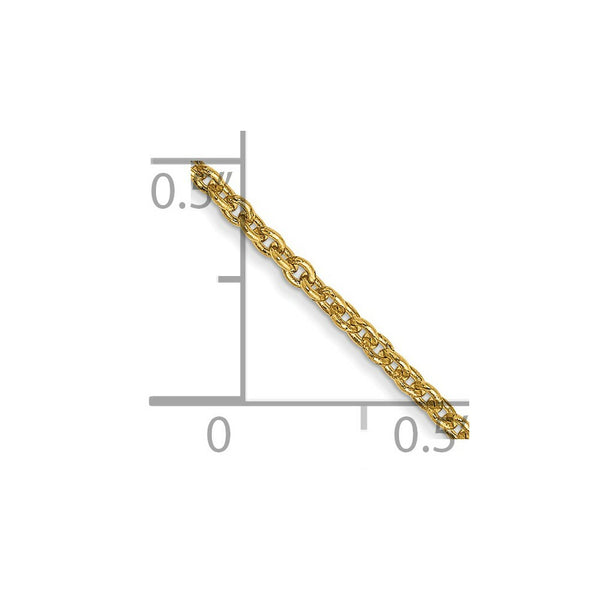 14K Yellow Gold 1.4mm Forzantine Cable Chain