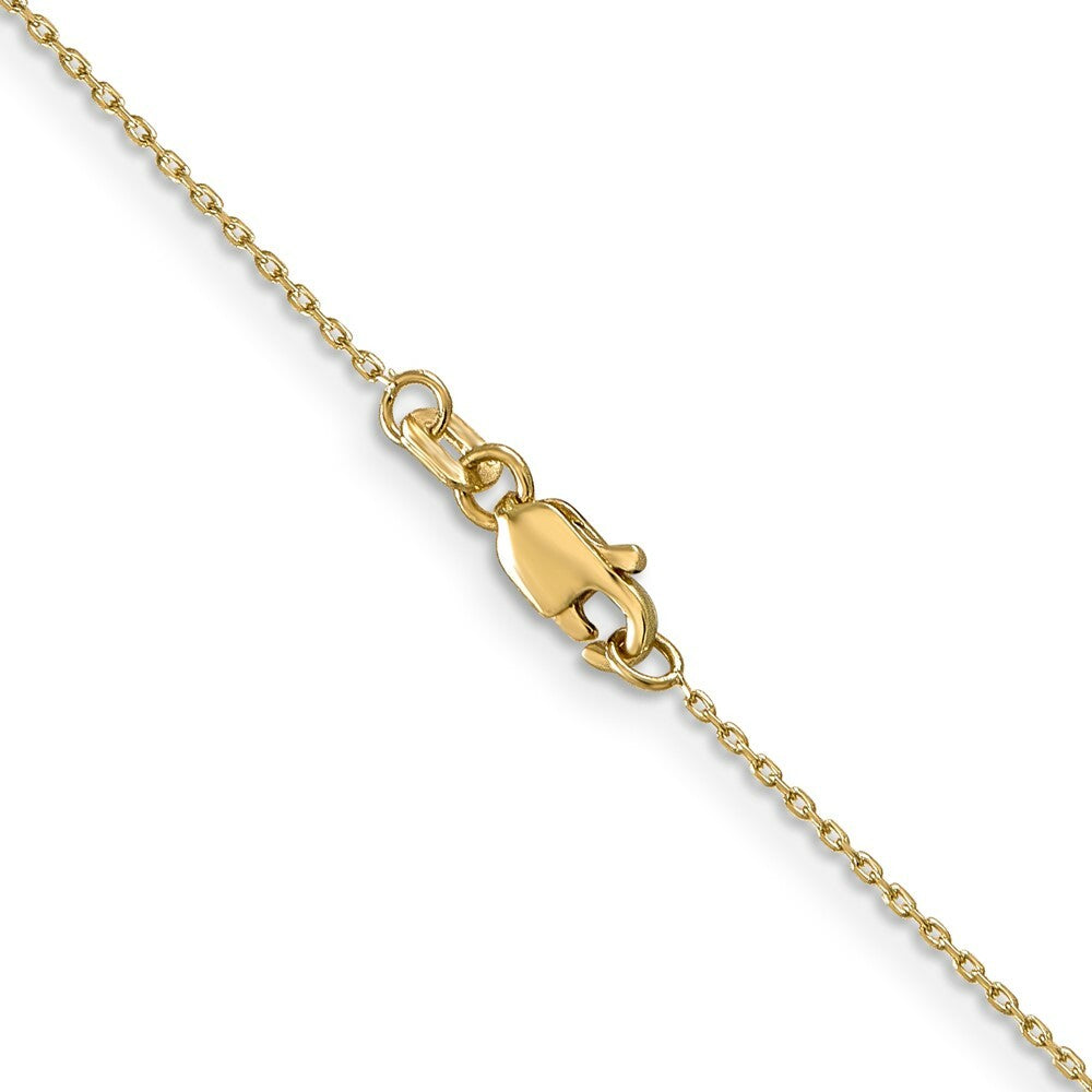 14K Yellow Gold .8mm Diamond-cut Cable with Lobster Clasp Chain