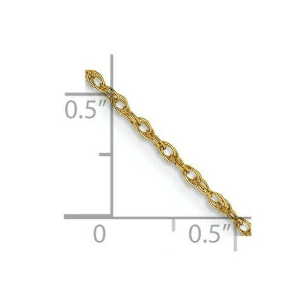 14K Yellow Gold 1.3mm Heavy-Baby Rope Chain