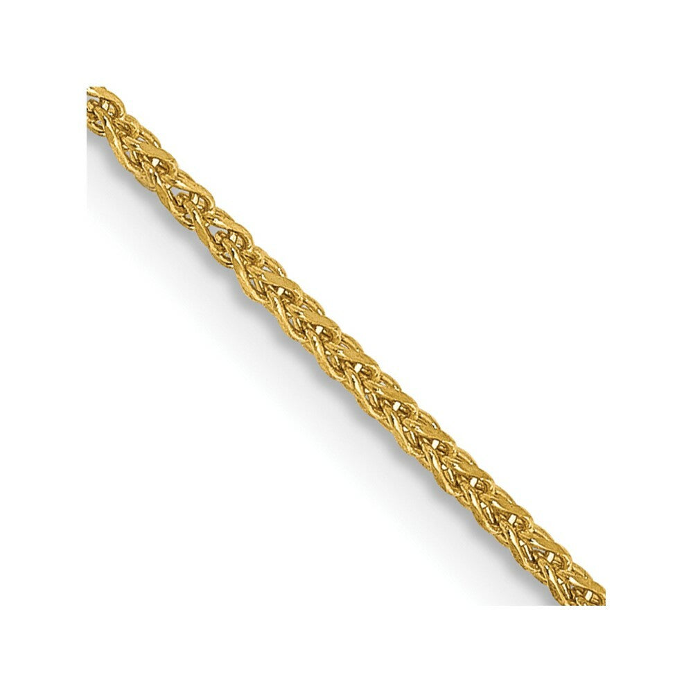 14K Yellow Gold 1.2mm Diamond-cut Spiga Chain