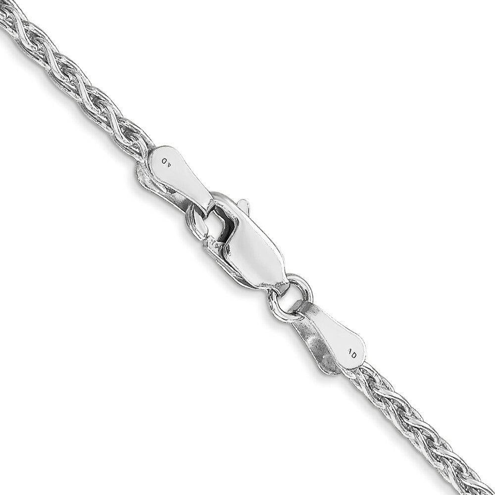 14K White Gold 2.25mm Parisian Wheat Chain