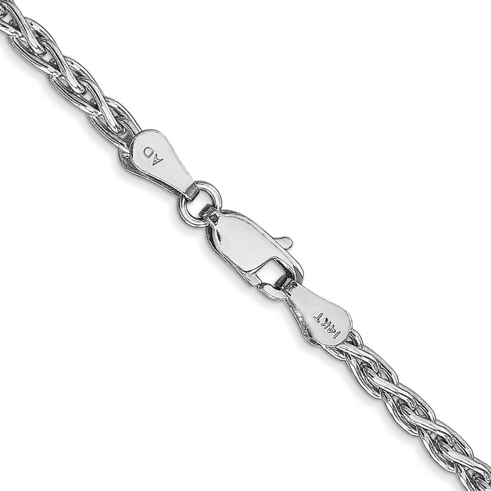 14K White Gold 3mm Parisian Wheat Chain