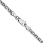 Load image into Gallery viewer, 14K White Gold 3mm Parisian Wheat Chain
