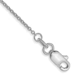 Load image into Gallery viewer, 14K White Gold 1mm Cable Chain Anklet  Length 9'' inches
