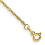 Load image into Gallery viewer, 14K Yellow Gold 1.10mm Singapore Chain Bracelet Anklet  Length 9'' inches
