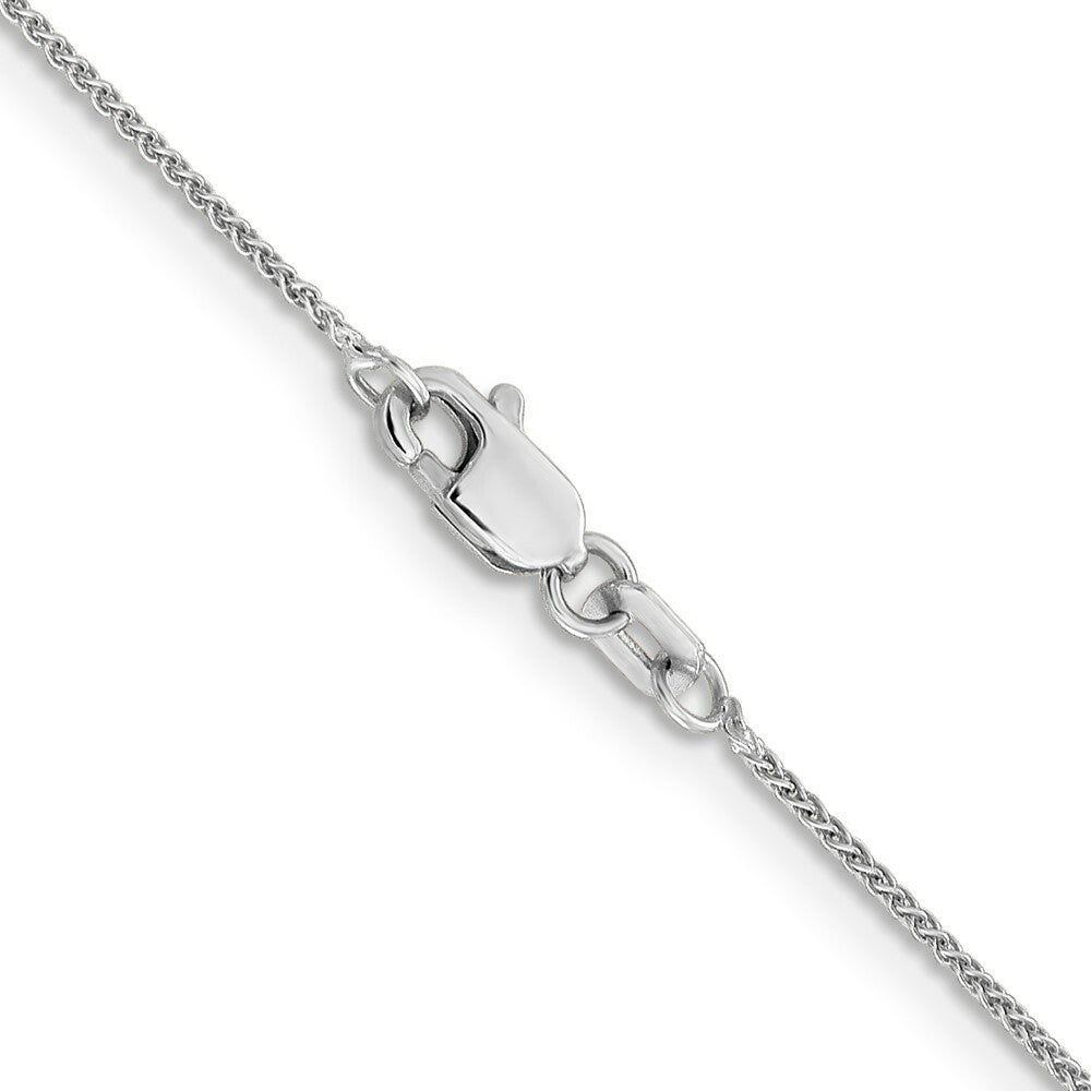 14K White Gold .80mm Spiga with Lobster Clasp Chain