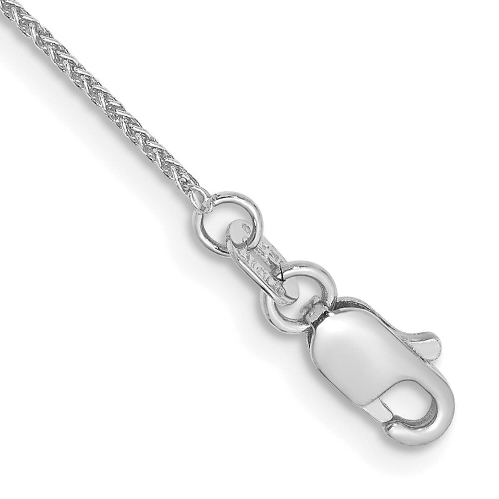 14K White Gold 0.8mm Spiga Chain Bracelet  Length 6'' inches