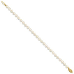 Load image into Gallery viewer, 7" Length Bracelet 14K 5-6mm Round White Saltwater Akoya Cultured Pearl Bracelet
