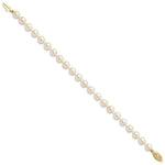 Load image into Gallery viewer, 7" Length Bracelet 14K 6-7mm Round White Saltwater Akoya Cultured Pearl Bracelet
