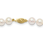 Load image into Gallery viewer, 14K Yellow Gold 8-9mm Round White Saltwater Akoya Cultured Pearl Necklace  length: 18 inches
