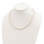 Load image into Gallery viewer, 14K Yellow Gold 8-9mm Round White Saltwater Akoya Cultured Pearl Necklace  length: 18 inches
