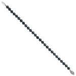 Load image into Gallery viewer, 7" Length Bracelet 14K 5-6mm Round Black Saltwater Akoya Cultured Pearl Bracelet
