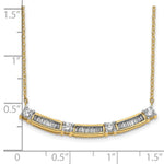 Load image into Gallery viewer, 14K White Gold Diamond Curved Bar Necklace

