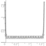 Load image into Gallery viewer, 14K White Gold Diamond Bar 18 inch Necklace
