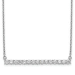 Load image into Gallery viewer, 14K White Gold Diamond Bar 18 inch Necklace
