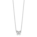 Load image into Gallery viewer, 14K White Gold Diamond Butterfly 18 inch Necklace
