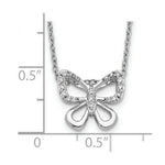 Load image into Gallery viewer, 14K White Gold Diamond Butterfly 18 inch Necklace
