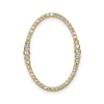 Load image into Gallery viewer, 14K Yellow Gold 1/4-Carat Diamond Oval Chain Slide Pendant
