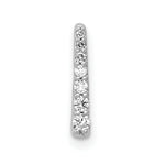 Load image into Gallery viewer, 14K White Gold Diamond Fancy Graduated Stone Bar Chain Slide Pendant 1/10-Carat
