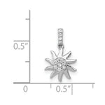 Load image into Gallery viewer, 14K White Gold Diamond Fancy Sun Pendant 1/15-Carat
