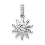 Load image into Gallery viewer, 14K White Gold Diamond Fancy Sun Pendant 1/15-Carat
