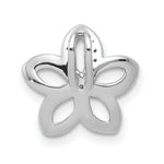 Load image into Gallery viewer, 14K White Gold Diamond Flower Chain Slide Pendant 1/20-Carat
