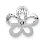 Load image into Gallery viewer, 14K White Gold .042-Carat Diamond Accent Flower Chain Slide Pendant
