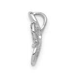 Load image into Gallery viewer, 14K White Gold .042-Carat Diamond Accent Flower Chain Slide Pendant
