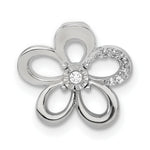 Load image into Gallery viewer, 14K White Gold .042-Carat Diamond Accent Flower Chain Slide Pendant
