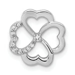 Load image into Gallery viewer, 14K White Gold Diamond Fancy Clover Chain Slide Pendant 1/15-Carat
