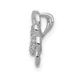 Load image into Gallery viewer, 14K White Gold Diamond Fancy Clover Chain Slide Pendant 1/15-Carat
