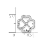 Load image into Gallery viewer, 14K White Gold Diamond Fancy Clover Chain Slide Pendant 1/15-Carat
