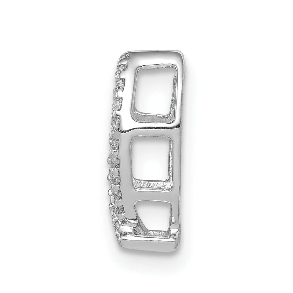 14K White Gold Diamond Pendant 1/12-Carat