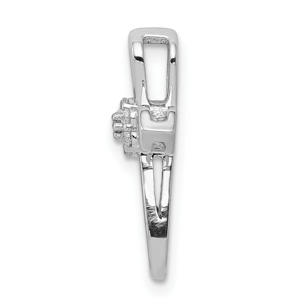 14K White Gold Diamond Pendant 1/20-Carat