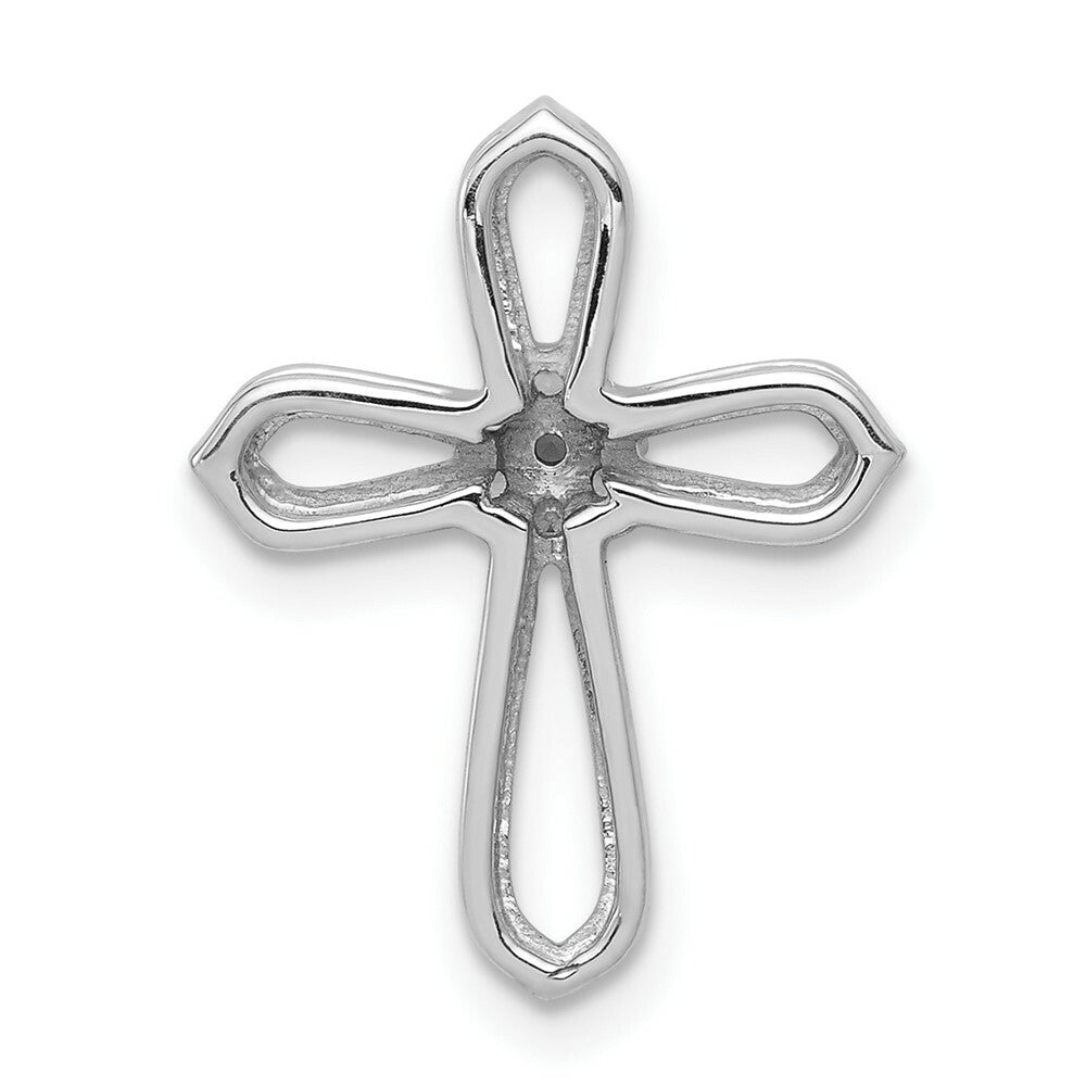 14K White Gold Diamond Pendant 1/20-Carat