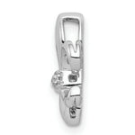 Load image into Gallery viewer, 14K White Gold Fluer de Lis .02-Carat Diamond Accent Slide Pendant
