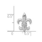 Load image into Gallery viewer, 14K White Gold Fluer de Lis .02-Carat Diamond Accent Slide Pendant
