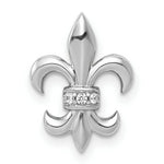 Load image into Gallery viewer, 14K White Gold Fluer de Lis .02-Carat Diamond Accent Slide Pendant
