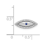 Load image into Gallery viewer, 14K White Gold Diamond and Sapphire Evil Eye Chain Slide
