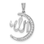 Load image into Gallery viewer, 14K White Gold Diamond Allah, Star and Crescent Pendant
